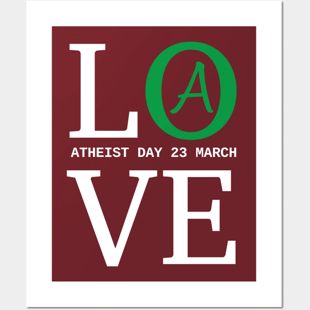 ATHEIST DAY 23 MARCH Wall Art by kouffarstore